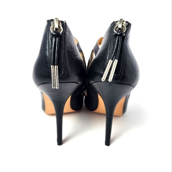 L.A.M.B Kegan Leather Pointed Toe Stiletto Heels Black Size 10M - Picture 6 of 9